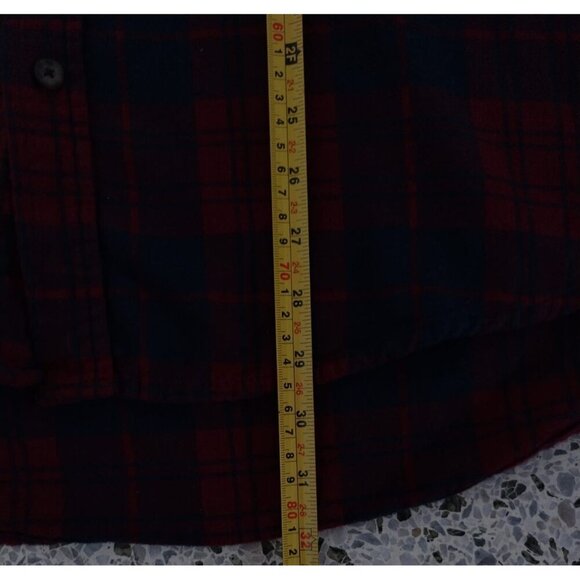 Mens Goodfellow & Co Plaid Flannel Shirt Red & Blue Button Front, Size XXL. - Picture 8 of 9